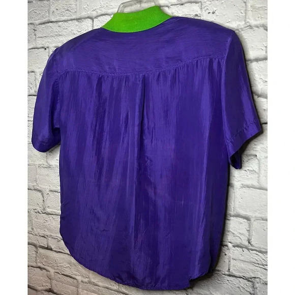 Vintage 80s 100% silk SK & Company 2pc top set, M. - Picture 12 of 13